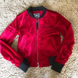 Killstar red velvet jacket